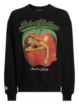 Толстовка с принтом DOLCE & GABBANA, черный