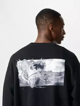Толстовка с принтом Dragon Ball Uniqlo, цвет 09 черный