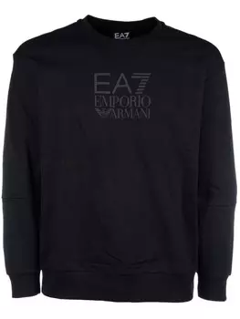 Толстовка с принтом Ea7 Emporio Armani, черный