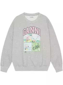 Толстовка с принтом GANNI, серый