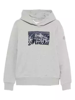 Толстовка с принтом гор MONCLER, серый