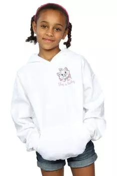 Толстовка с принтом груди Aristocats Marie I'm A Lady Disney, белый