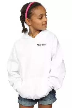 Толстовка с принтом груди Beep Beep Looney Tunes, белый