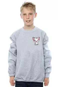 Толстовка с принтом груди Moana Pua The Pig Disney, серый