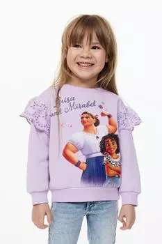 Толстовка с принтом H&amp;M, светло-фиолетовый/энканто