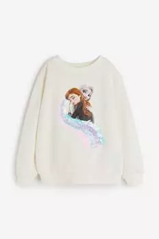Толстовка с принтом H&M, белый
