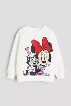 Толстовка с принтом H&M, белый