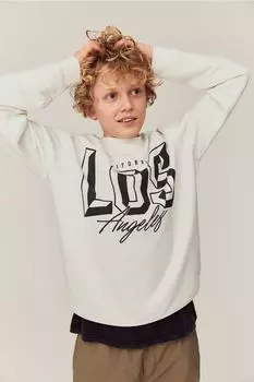 Толстовка с принтом H&M, белый