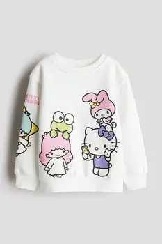 Толстовка с принтом H&M, белый