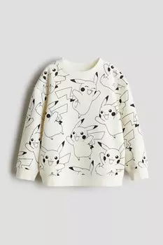 Толстовка с принтом H&M, белый