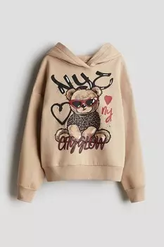 Толстовка с принтом H&M, бежевый