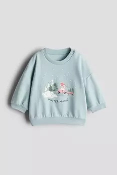 Толстовка с принтом H&M, бирюзовый