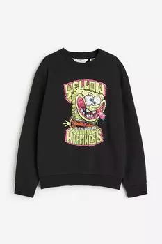 Толстовка с принтом H&M, черный