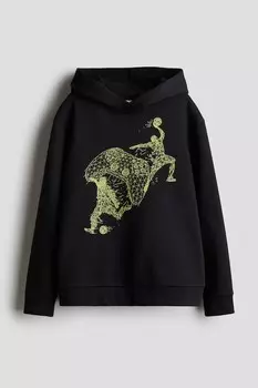 Толстовка с принтом H&M, черный