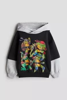Толстовка с принтом H&M, черный
