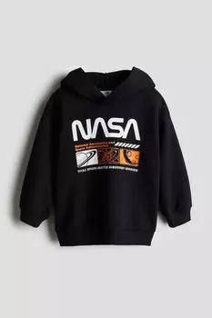 Толстовка с принтом H&M, черный