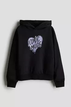 Толстовка с принтом H&M, черный