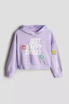 Толстовка с принтом H&M, фиолетовый