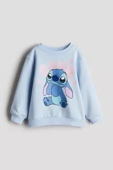 Толстовка с принтом H&M, голубой