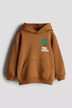 Толстовка с принтом H&M, коричневый