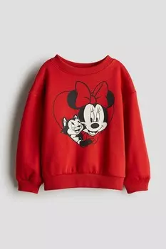 Толстовка с принтом H&M, красный