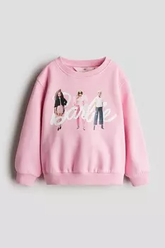 Толстовка с принтом H&M, розовый