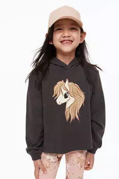 Толстовка с принтом H&M, серый
