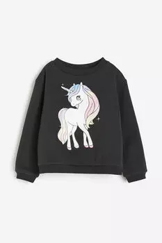 Толстовка с принтом H&M, серый
