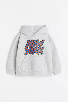 Толстовка с принтом H&M, серый