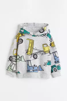 Толстовка с принтом H&M, серый