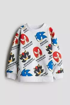 Толстовка с принтом H&M, серый