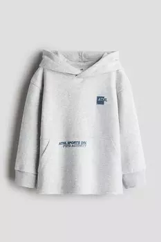 Толстовка с принтом H&M, серый