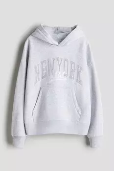 Толстовка с принтом H&M, серый