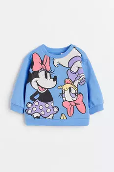 Толстовка с принтом H&M, синий