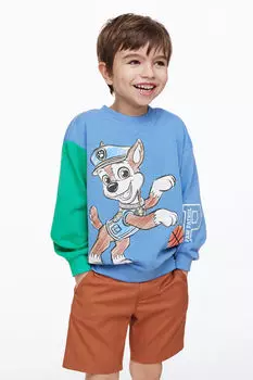 Толстовка с принтом H&M, синий