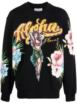Толстовка с принтом Hawaii Philipp Plein, черный