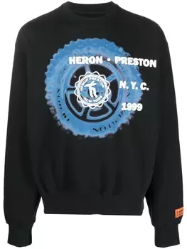 Толстовка с принтом Heron Preston, черный