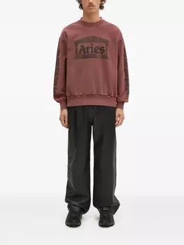 Толстовка с принтом храма Овна Aries, красный