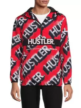 Толстовка с принтом Hustler Reason, красный