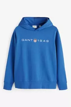 Толстовка с принтом и графическим принтом Gant, синий