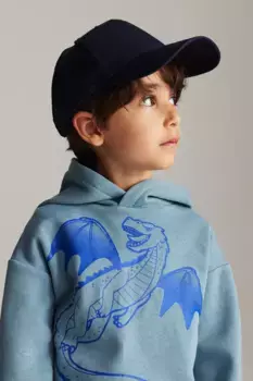 Толстовка с принтом и капюшоном H&M, бирюзовый
