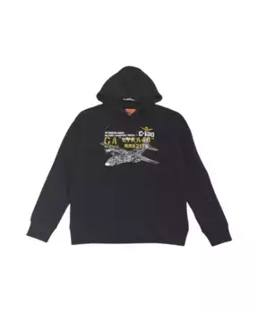 Толстовка с принтом и вышивкой Aeronautica Militare, черный