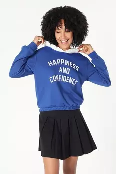 Толстовка с принтом и заниженными рукавами Colin'S, белый