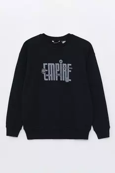 Толстовка с принтом LC WAIKIKI, черный