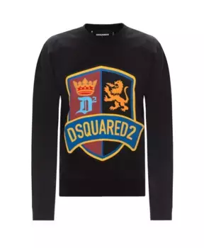 Толстовка с принтом логотипа Dsquared2, черный