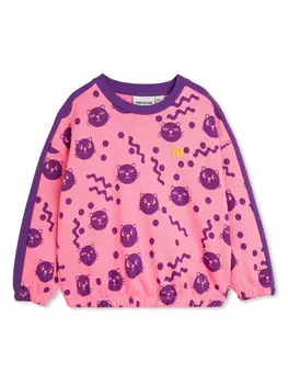 Толстовка с принтом Mini Rodini, розовый