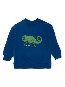 Толстовка с принтом Mini Rodini, синий