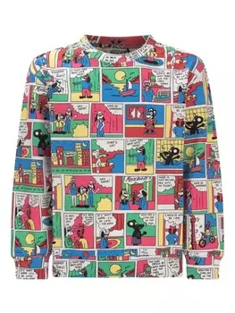 Толстовка с принтом Moschino Kids, красный