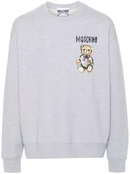 Толстовка с принтом Moschino Teddy Bear, серый