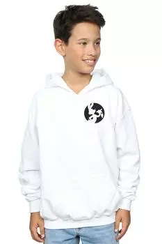 Толстовка с принтом на груди и силуэтом Bugs Bunny Looney Tunes, белый